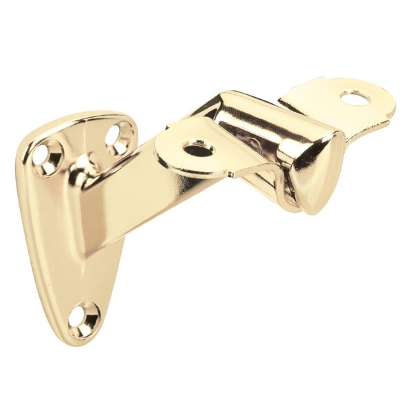 Hardware Resources 1-7/16"x2-1/2"Heavy Duty Handrail Bracket with 3-3/8" Projection - Polished Brass HRB01-PB - main